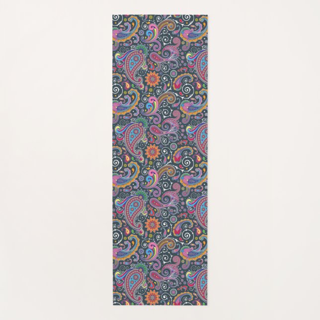 Beautiful Paisley Yoga Mat (Front)