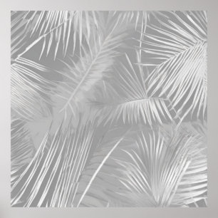 Beautiful Palm leaves elegant nature classic Poster