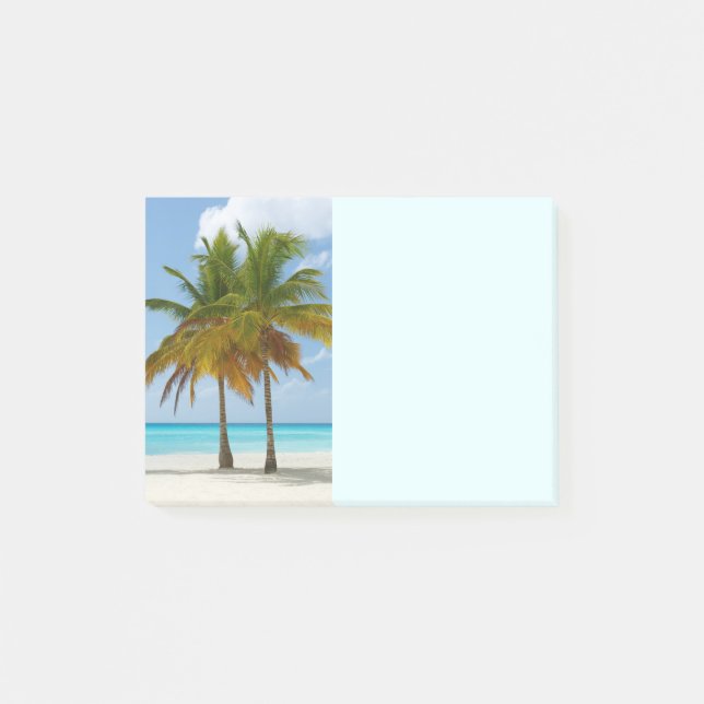 Beautiful Palm Trees on a Tropical Beach Post-it Notes (Front)