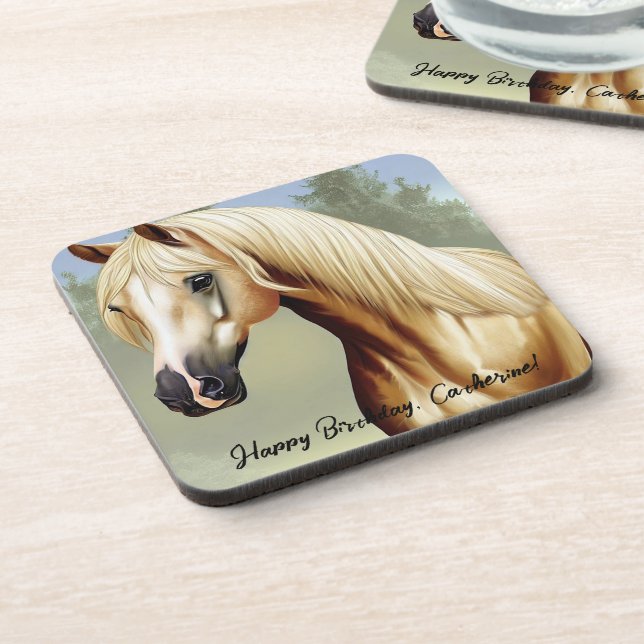Beautiful Palomino Horse Coaster (Left Side)