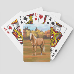 Beautiful Palomino Quarter Horse Stallion Playing Cards