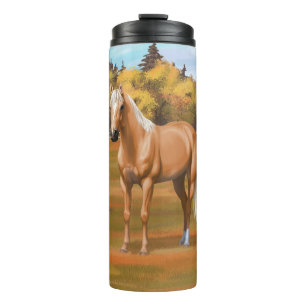 Beautiful Palomino Quarter Horse Stallion Thermal Tumbler