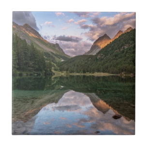 Beautiful Palpuogna Lake Swiss Alps Tile