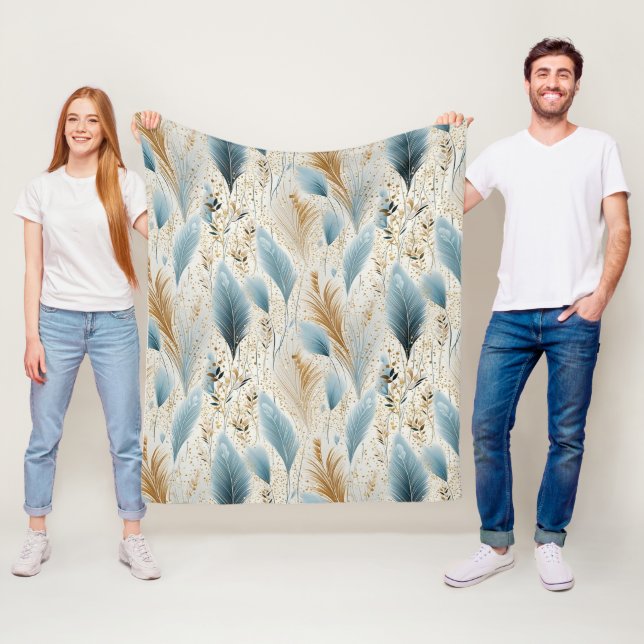 Beautiful Pampas Grass Fleece Blanket (In Situ)