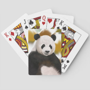 Beautiful Panda Bear Abstract Background Playing Cards