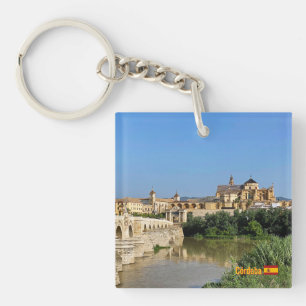 Beautiful panorama of Córdoba in Spain, travel Key Ring