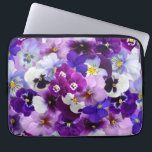 Beautiful Pansies Spring Flowers Laptop Sleeve<br><div class="desc">Beautiful Pansies Spring Flowers Laptop Sleeve</div>