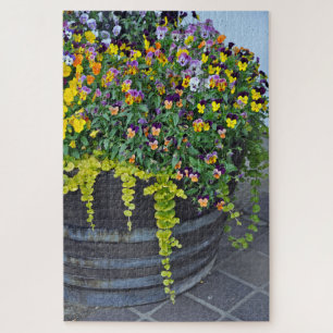 Beautiful pansy planter jigsaw puzzle