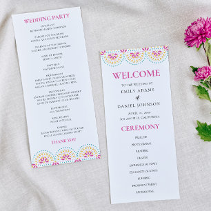 Beautiful Papel Picado Mexican Wedding Program
