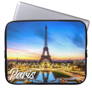 Beautiful Paris, France   Eiffel Tower Laptop Sleeve