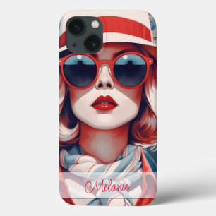 Beautiful Parisian Woman personalise iPhone 13 Case
