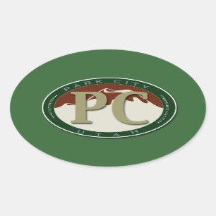 Beautiful Park City Medallion Gear Oval Sticker