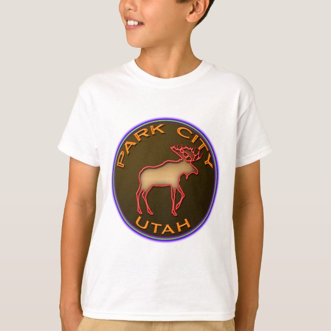 Beautiful Park City Moose Medallion Gear T-Shirt (Front)