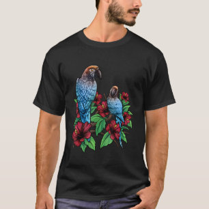 Beautiful Parrots Floral Parrot T-Shirt