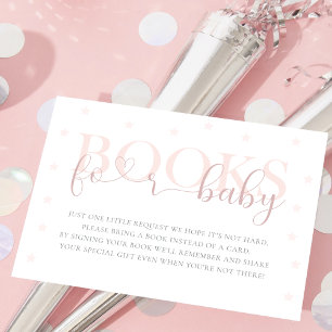 Beautiful pastel Baby Shower Books for Baby Enclosure Card