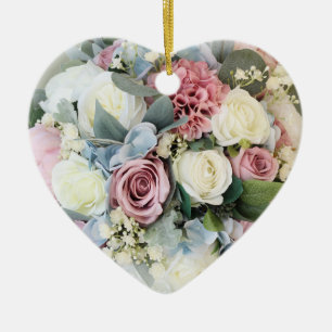 Beautiful Pastel Bouquet   Ceramic Tree Decoration
