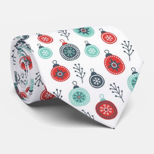 Beautiful Pastel Christmas Hanging Balls and Pine Tie (Rolled)