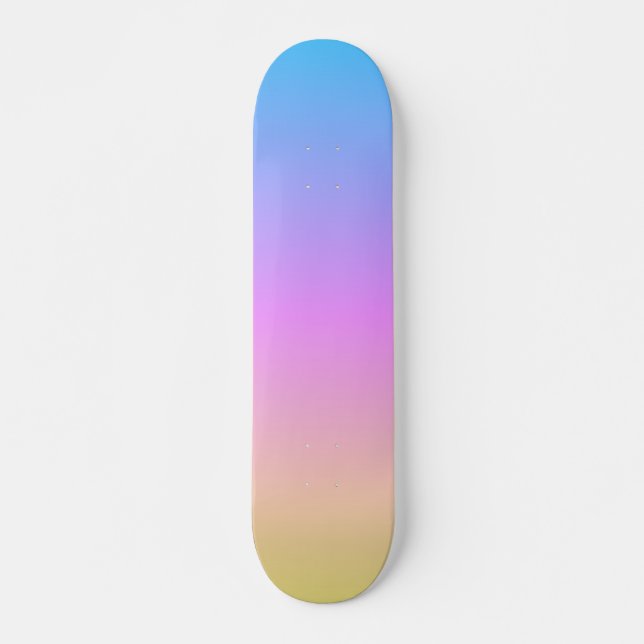 beautiful pastel dream colours gradient blur skateboard (Front)