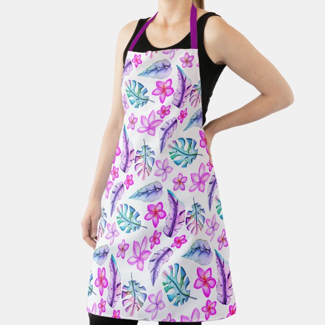 Beautiful Pastel Flowers And Leaves  Apron (Insitu)