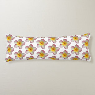 Beautiful Pastel Frangipani Plumeria Flowers Body Cushion
