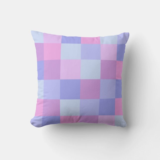 Beautiful Pastel Shades - Plaids Cushion (Front)