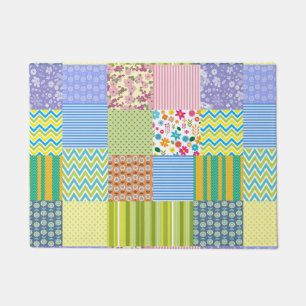 Beautiful patchwork design doormat