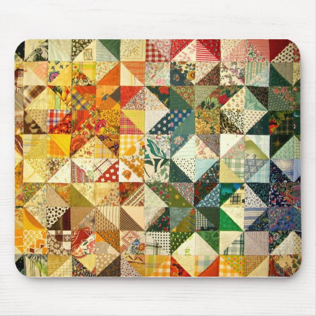 Beautiful Patchwork Mouse Pad (Front)
