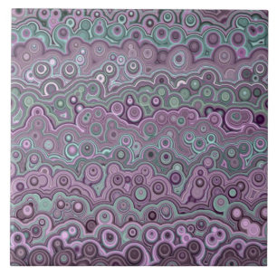 Beautiful pattern green purple M1 Ceramic Tile