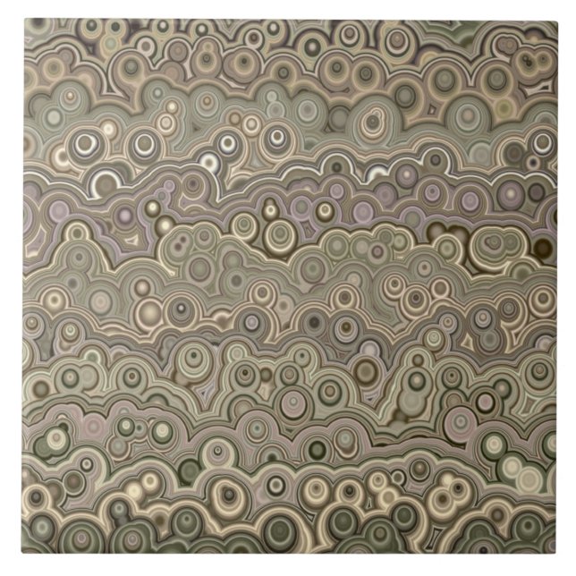 Beautiful pattern green yellow brown M4 Tile (Front)