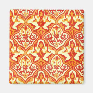 BEAUTIFUL PATTERN - RED & ORANGE MAGNET