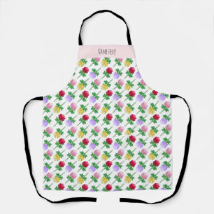 Beautiful Pattern with colourful Roses Apron