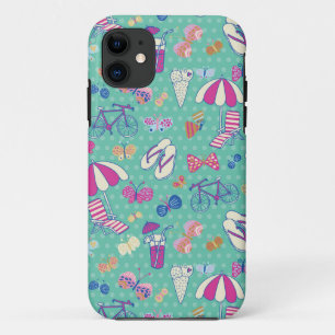 Beautiful Pattern With Summer Elements Case-Mate iPhone Case
