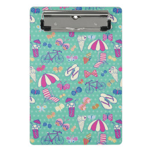 Beautiful Pattern With Summer Elements Mini Clipboard