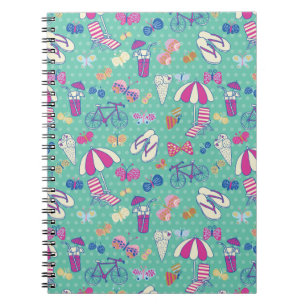 Beautiful Pattern With Summer Elements Notebook