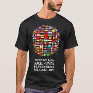 Beautiful PEACE all world s against racism 5 T-Shirt
