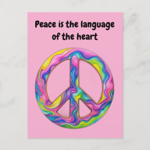 Beautiful Peace-Themed with Inspiring message Postcard