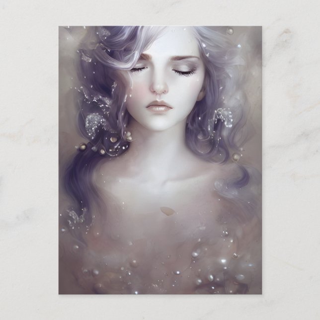 Beautiful Peaceful Woman Postcard (Front)