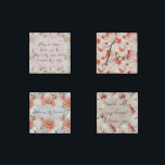 Beautiful Peach Red Floral Romantic Wedding Stone Magnet<br><div class="desc">Beautiful Feminine Peach Red and White Floral wedding sentimental romance love personalise</div>