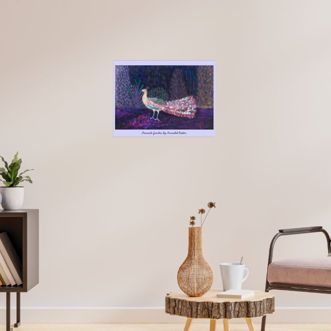 Beautiful Peacock Colorful Art Poster (Living Room 3)