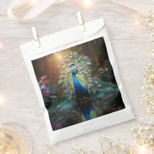 Beautiful Peacock Favour Bags