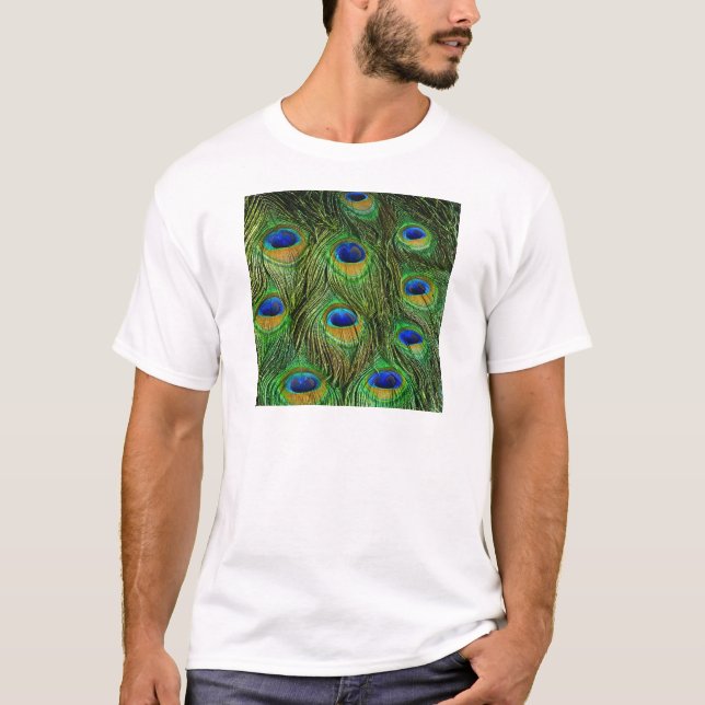 Beautiful Peacock Feathers T-Shirt (Front)