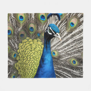 Beautiful Peacock Fleece Blanket