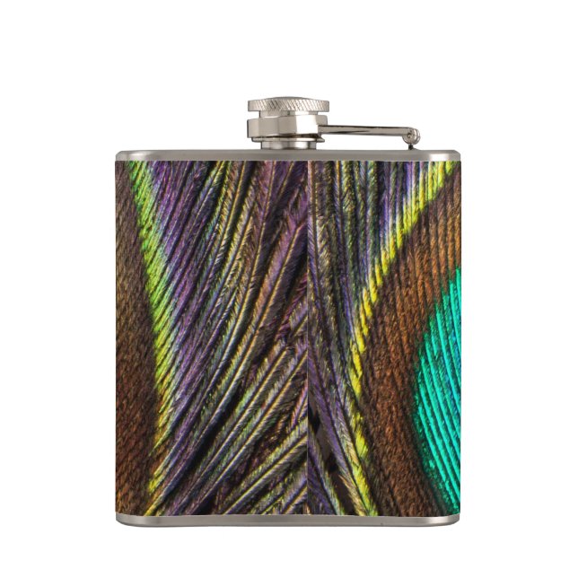 Beautiful Peacock Hip Flask (Back)
