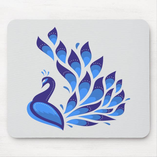 Beautiful Peacock Mouse Pad (Front)