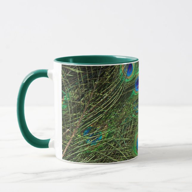 Beautiful Peacock Mug (Left)