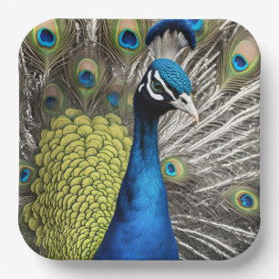 Beautiful Peacock Paper Plate