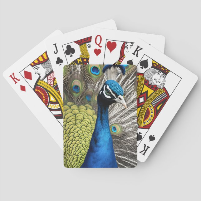 Beautiful Peacock Playing Cards (Back)