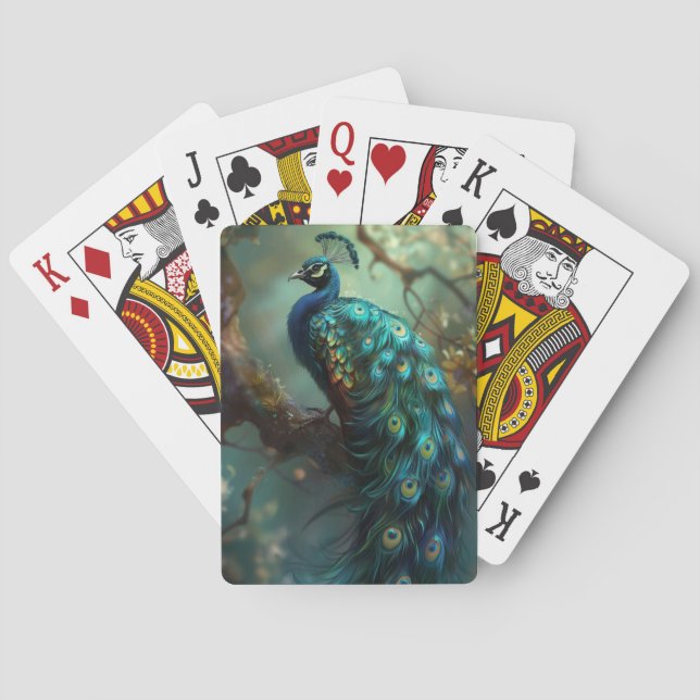 Beautiful Peacock Playing Cards (Back)