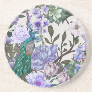 Beautiful Peacock Sandstone Coaster