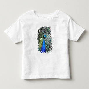 Beautiful peacock spreading colourful feathers toddler T-Shirt